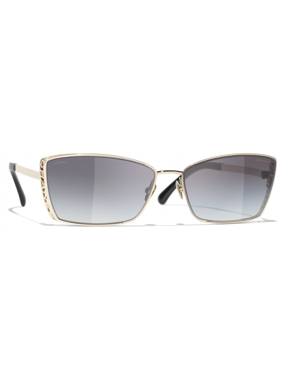 Chanel Metal Logo Square Sunglasses 71542 Black